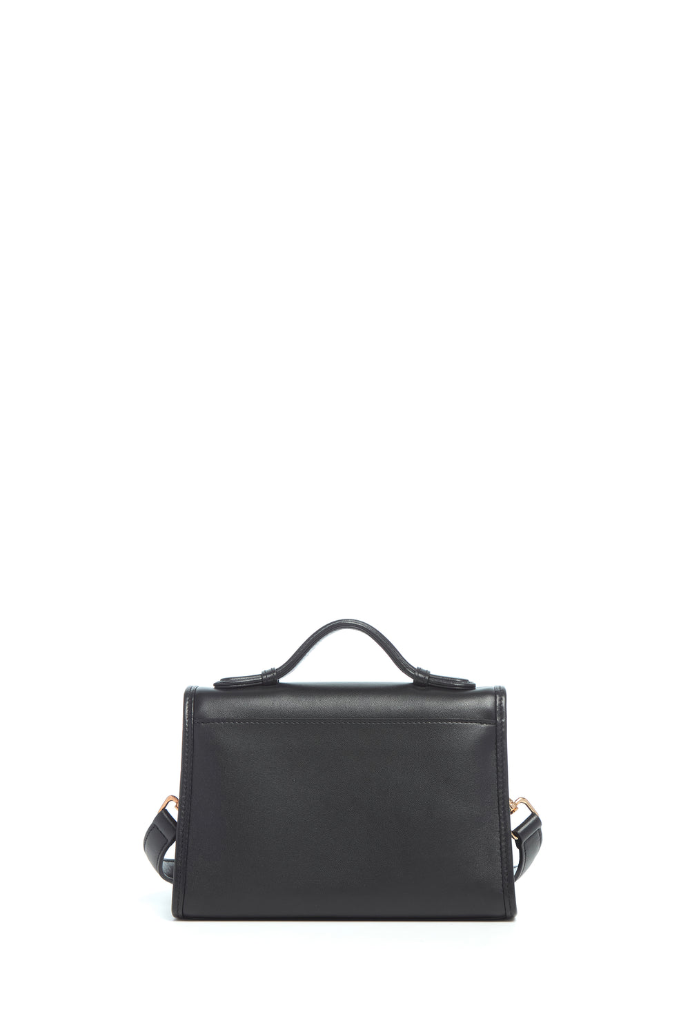 Small Leonora Hand Painted Flap Bag in Black Leather