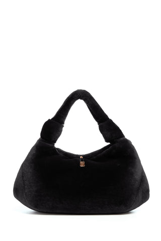 Small Antonia Bag in Black Shearling