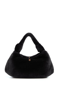 Small Antonia Bag in Black Shearling
