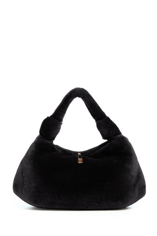 Small Antonia Bag in Black Shearling