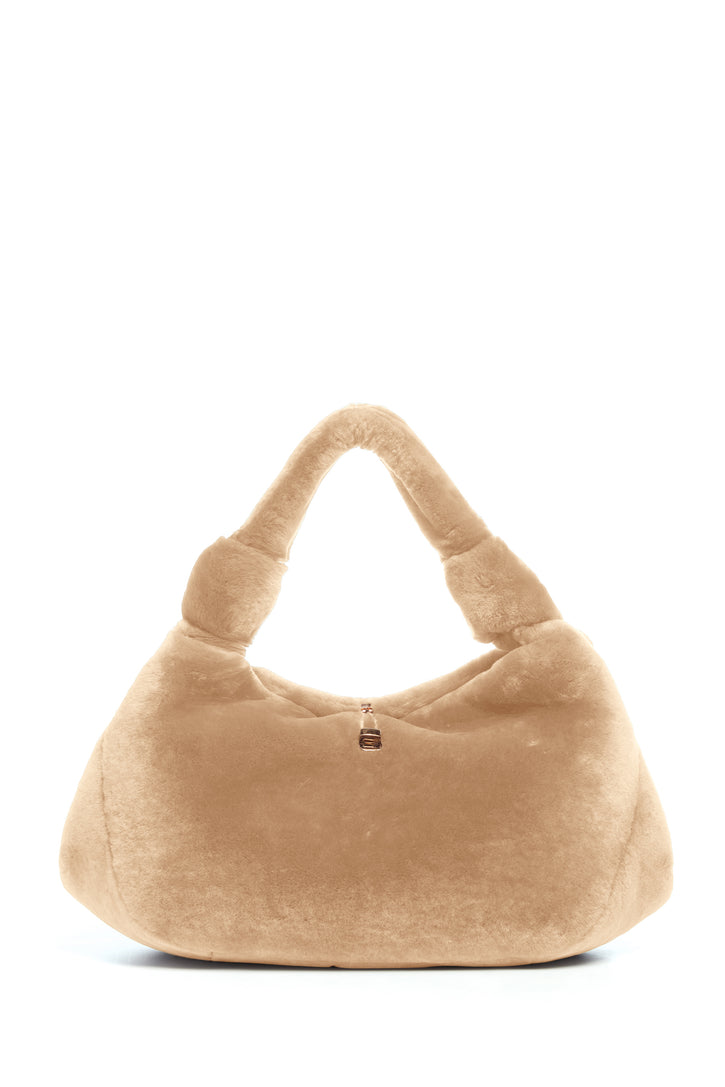 Small Antonia Bag in Champagne Shearling