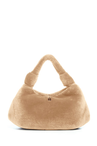 Small Antonia Bag in Champagne Shearling