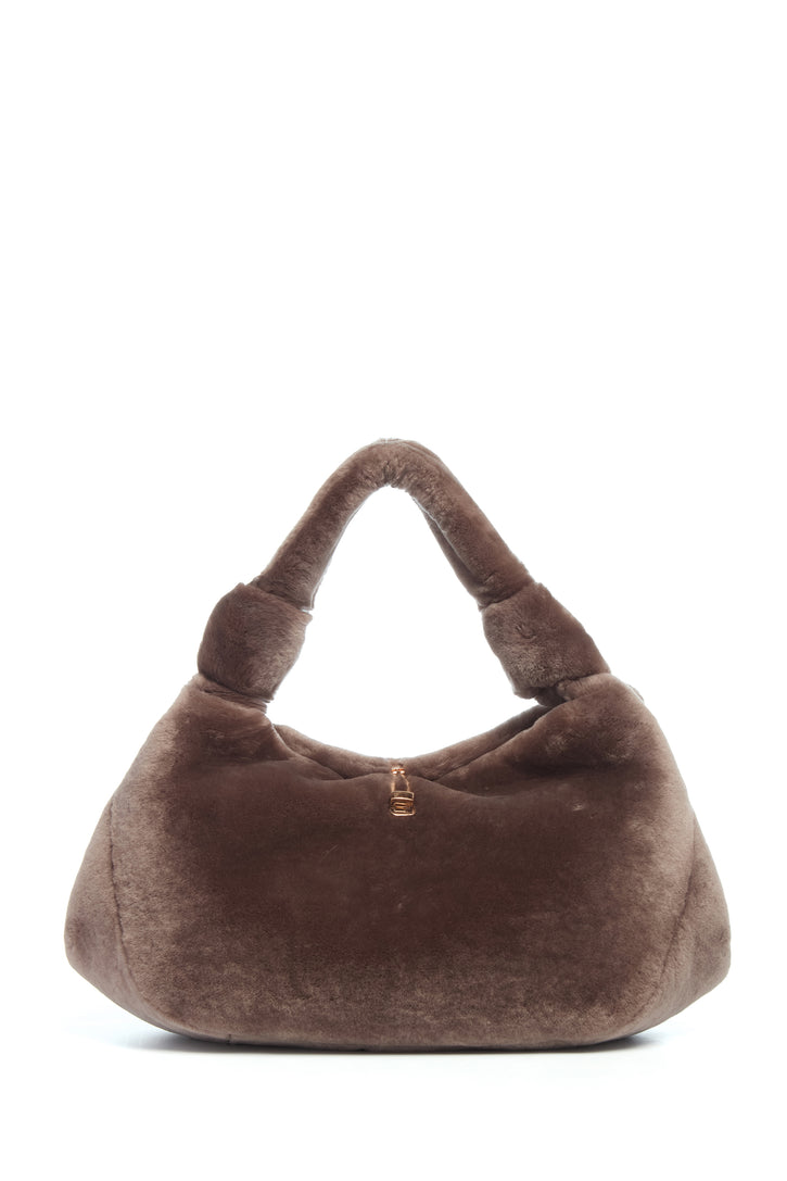 Small Antonia Bag in Mocha Shearling