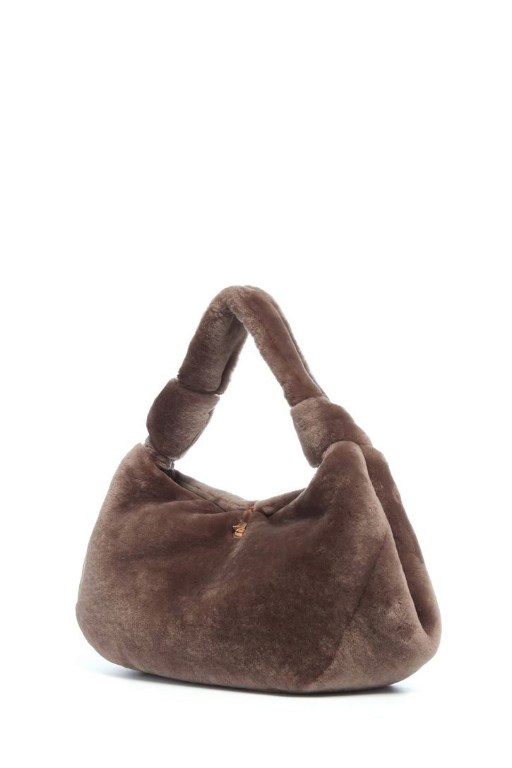 Small Antonia Bag in Mocha Shearling