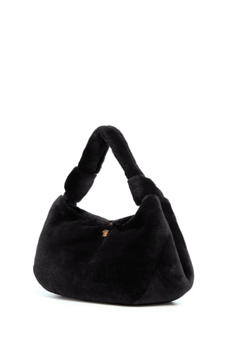 Small Antonia Bag in Black Shearling
