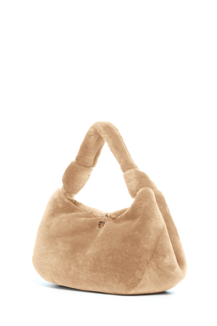 Small Antonia Bag in Champagne Shearling