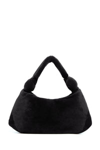 Small Antonia Bag in Black Shearling