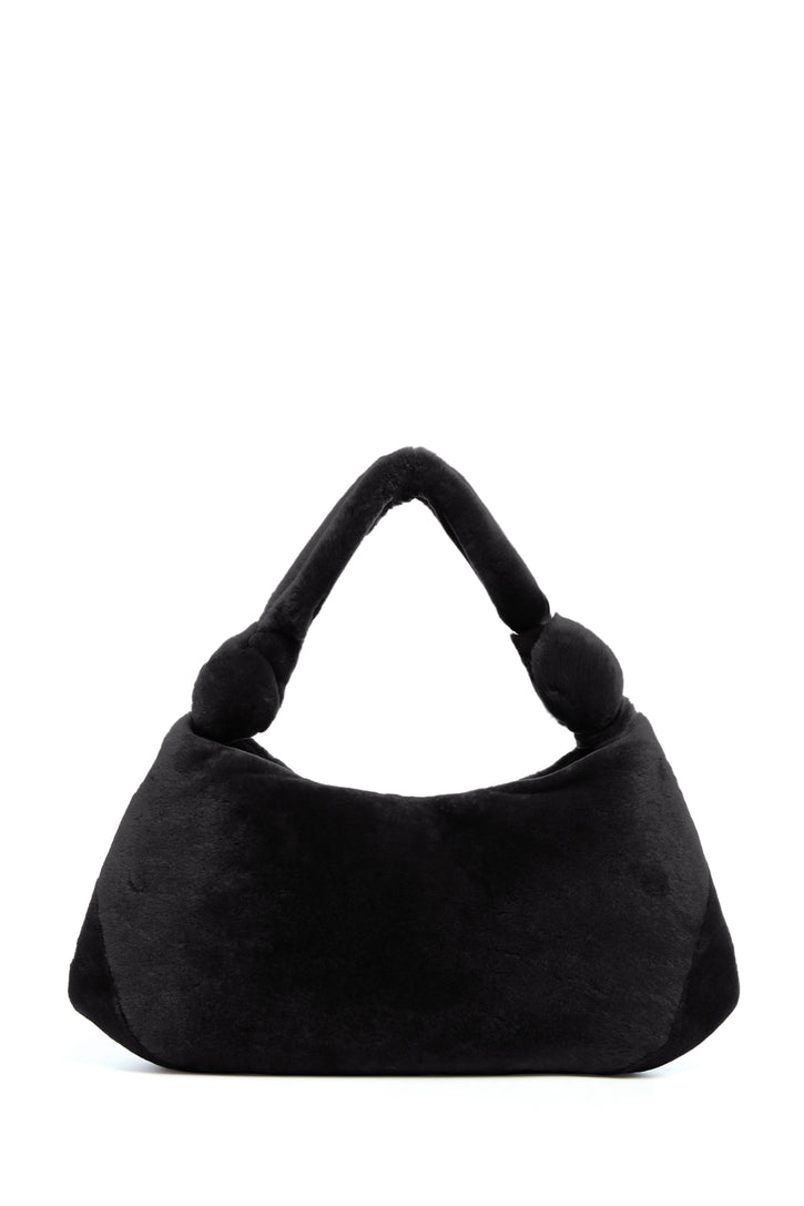 Small Antonia Bag in Black Shearling