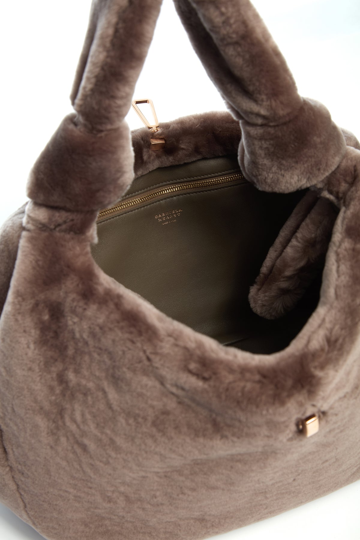 Small Antonia Bag In Mocha Shearling