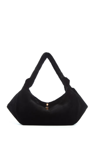 Small Antonia Bag in Black Shearling