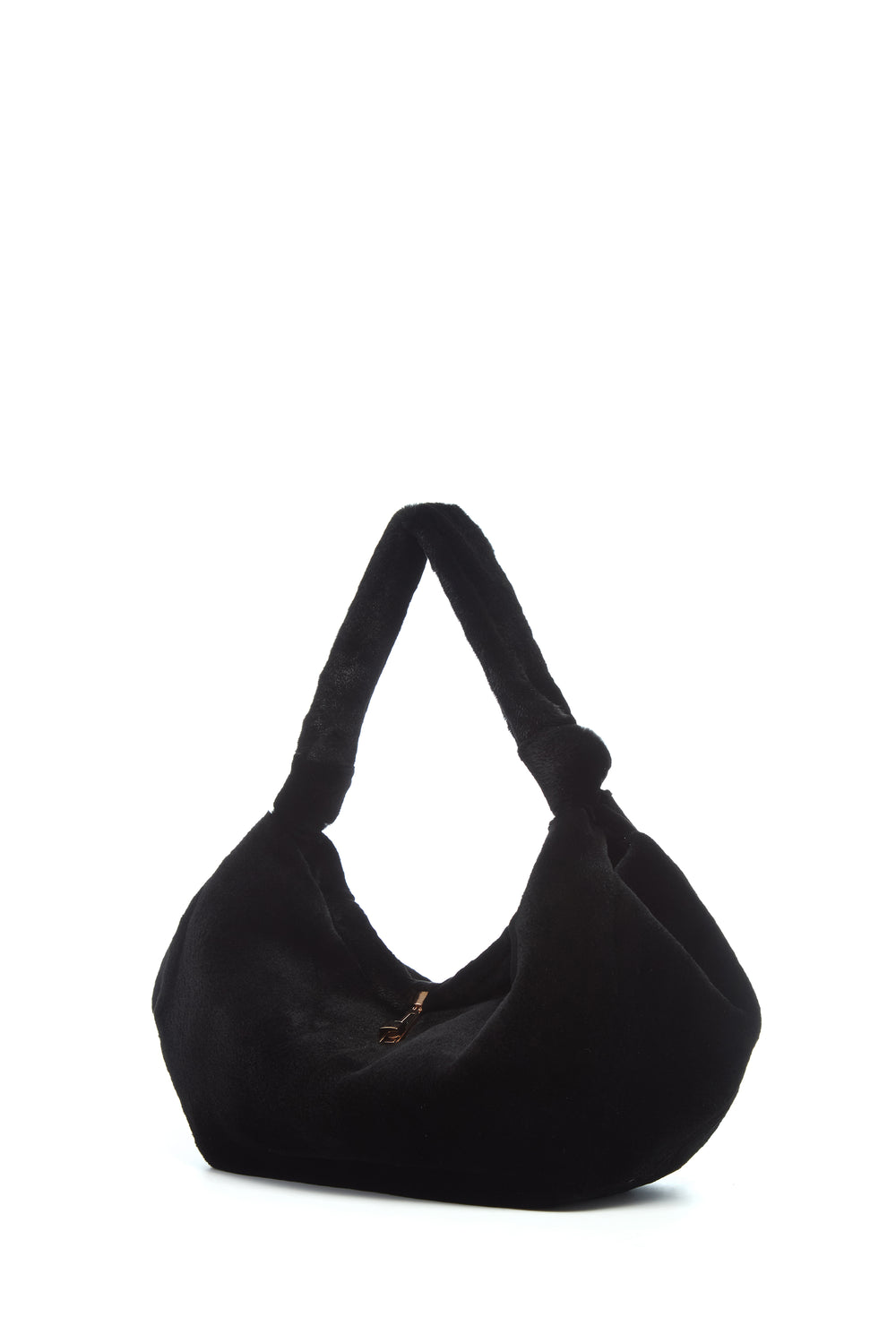 Small Antonia Bag In Black Shearling