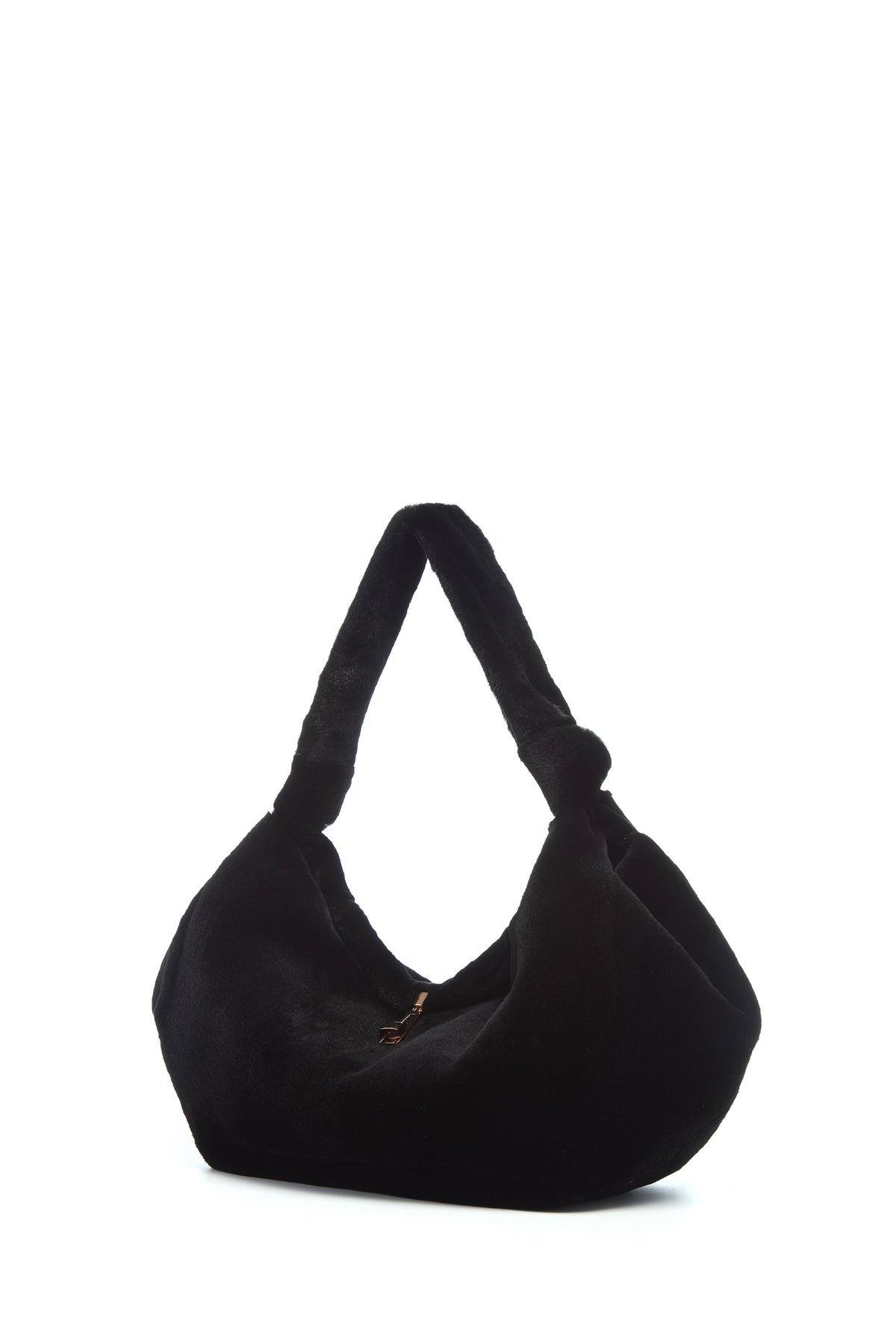Small Antonia Bag In Black Shearling