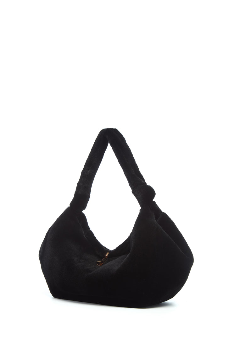 Small Antonia Bag in Black Shearling