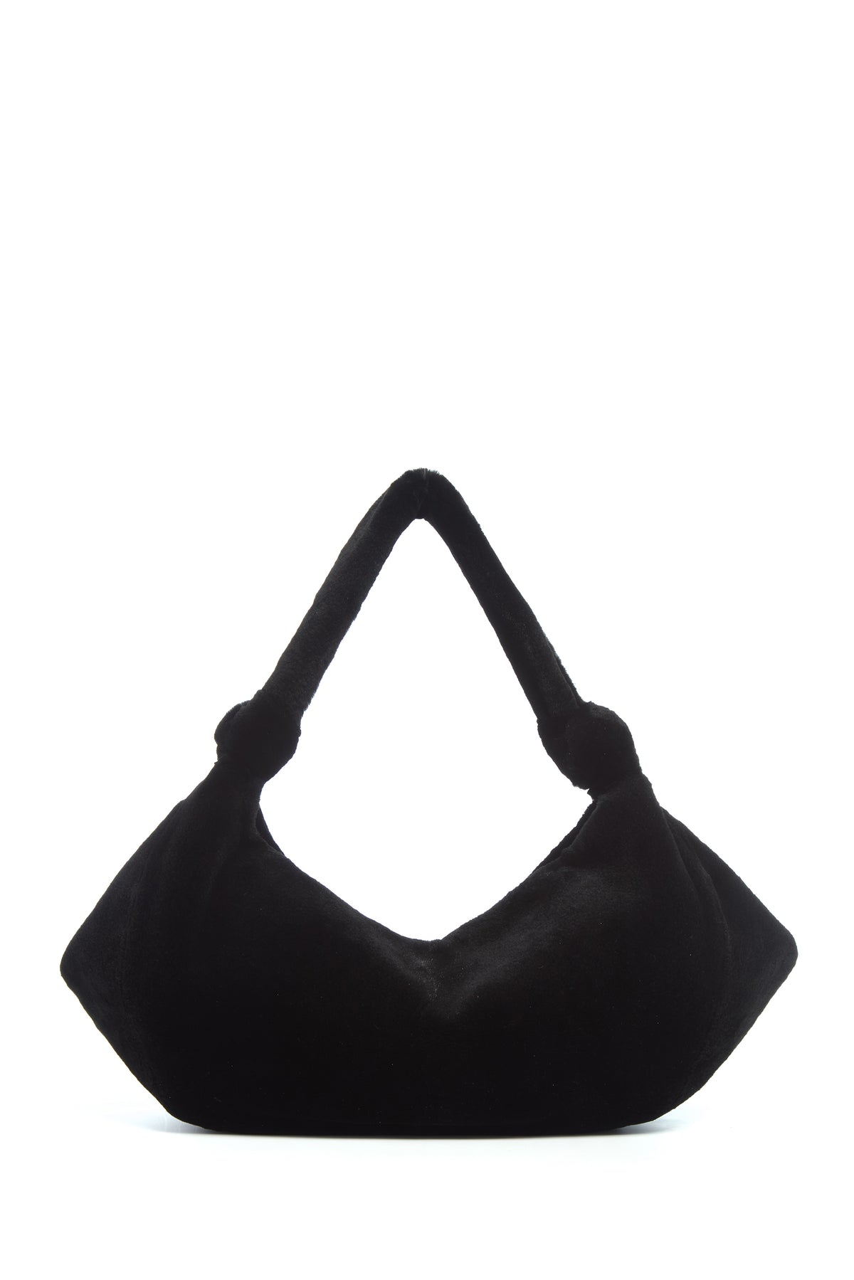 Small Antonia Bag In Black Shearling