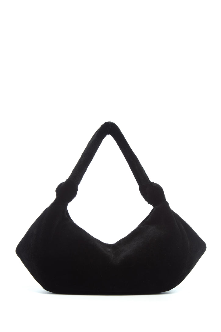 Small Antonia Bag in Black Shearling