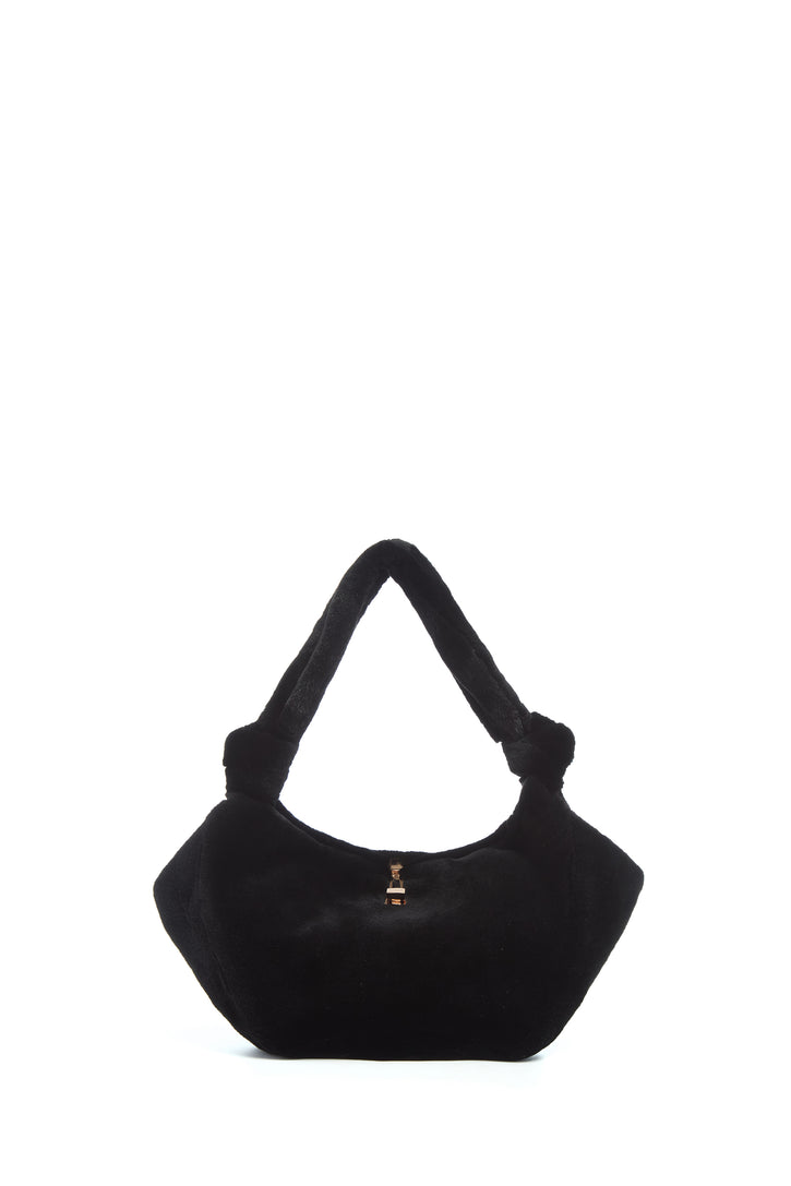 Mini Antonia Bag in Black Recycled Fur