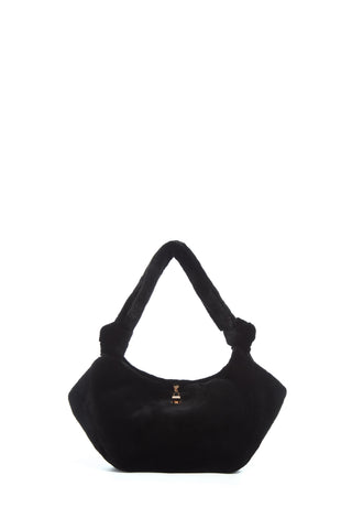 Mini Antonia Bag in Black Recycled Fur