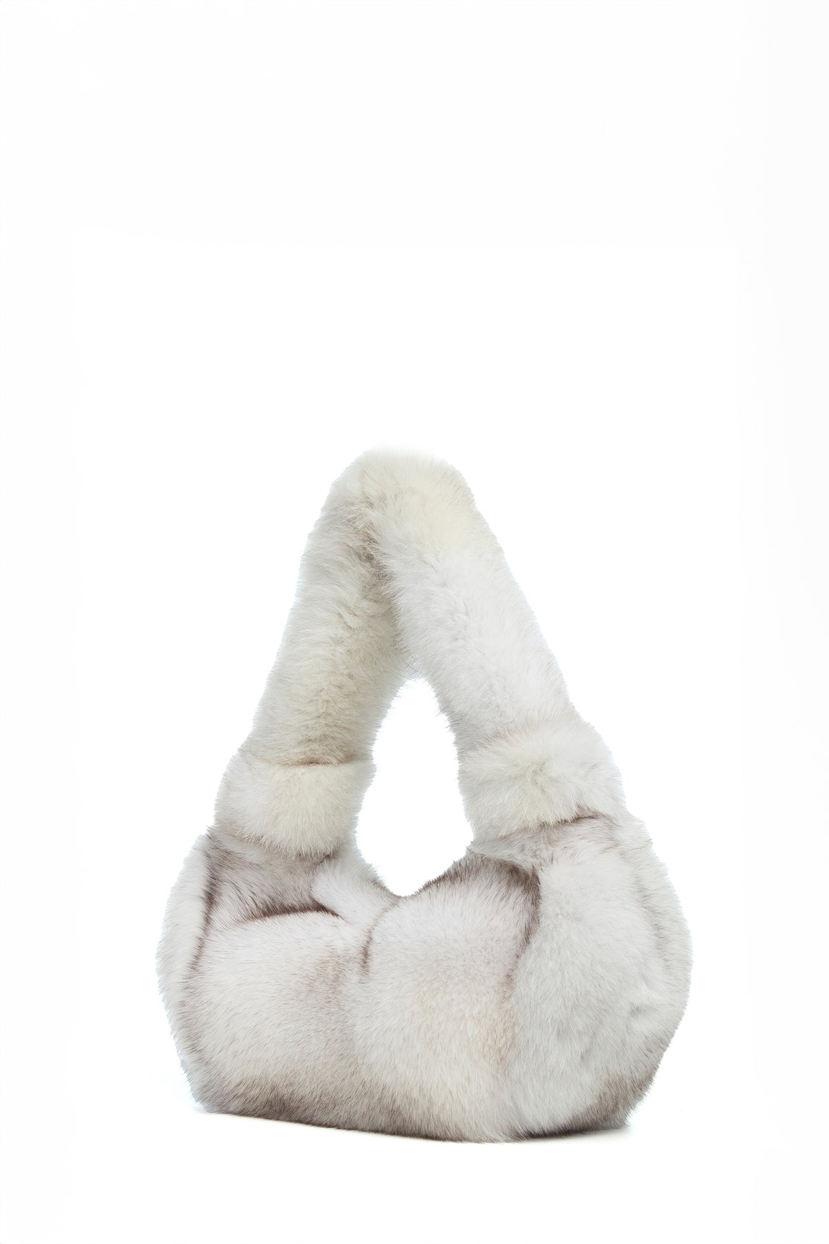 Mini Antonia Bag In White Recycled Fur