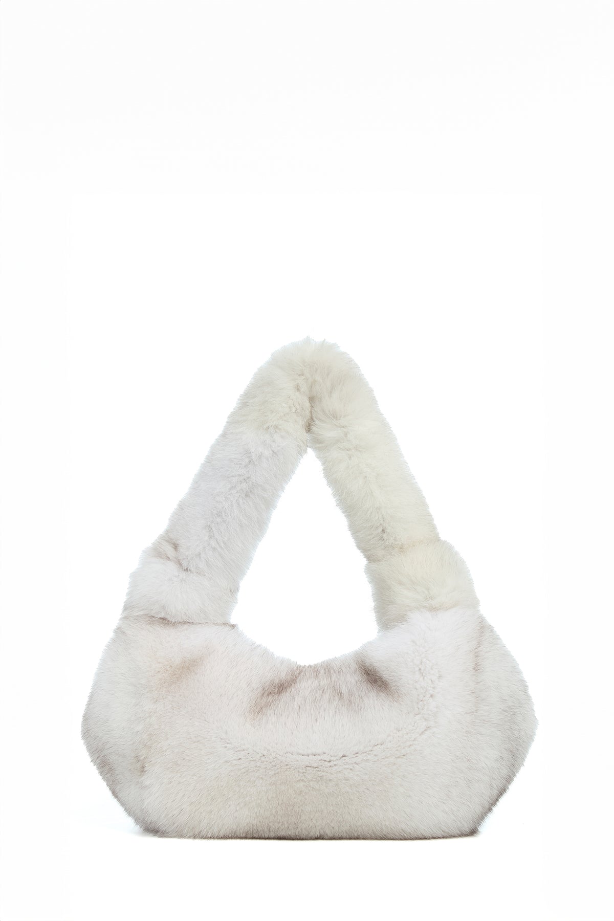 Mini Antonia Bag In White Recycled Fur