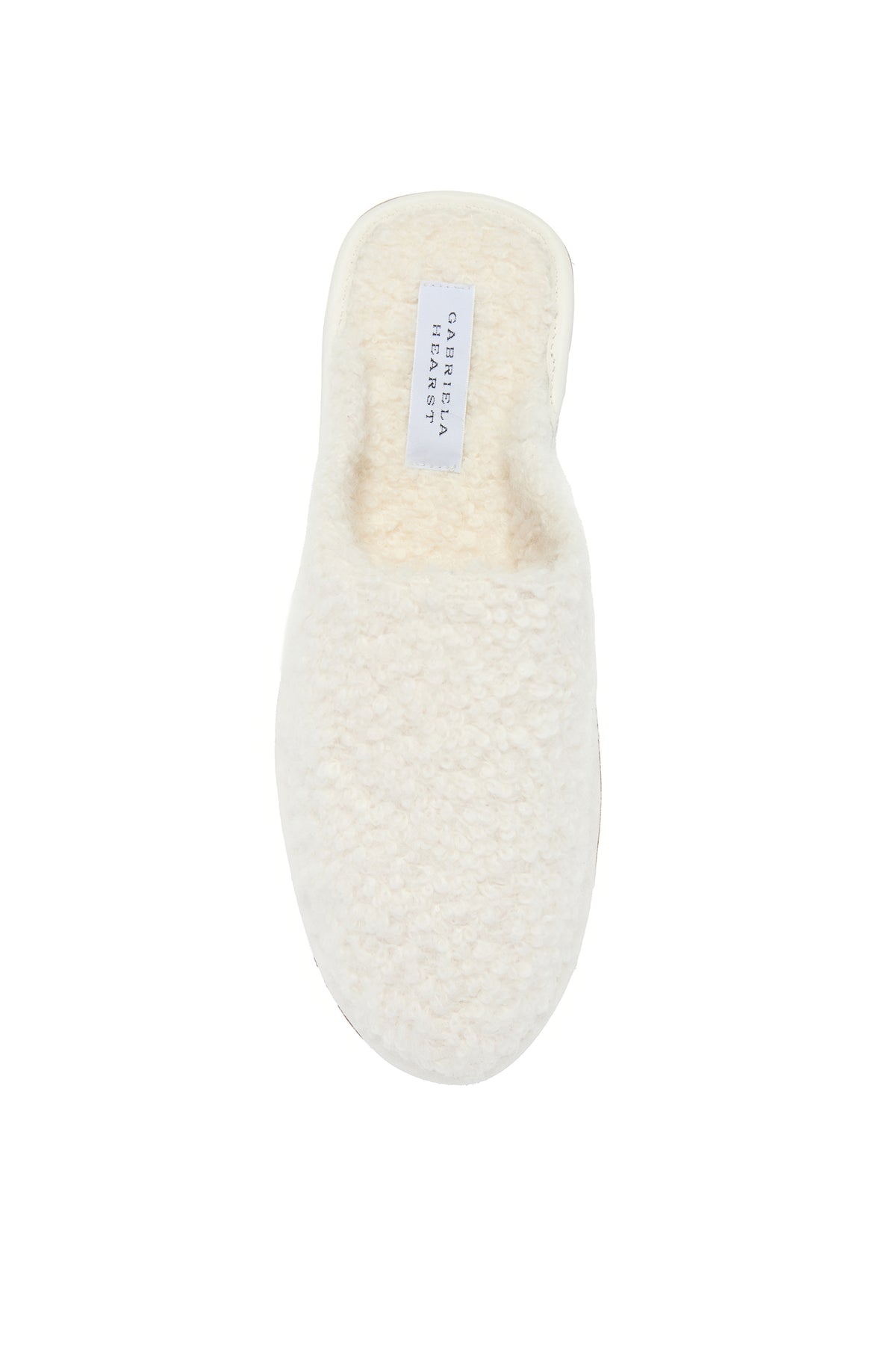Bristol Slipper in Ivory Cashmere Boucle