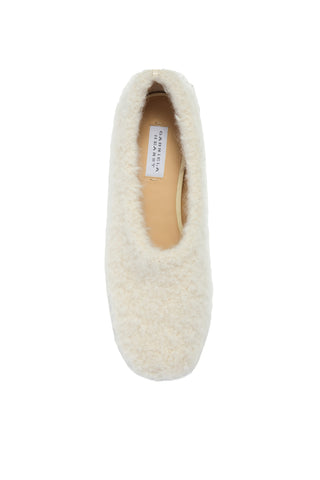 Emperor Flat Shoe in Ivory Silk Cashmere Boucle