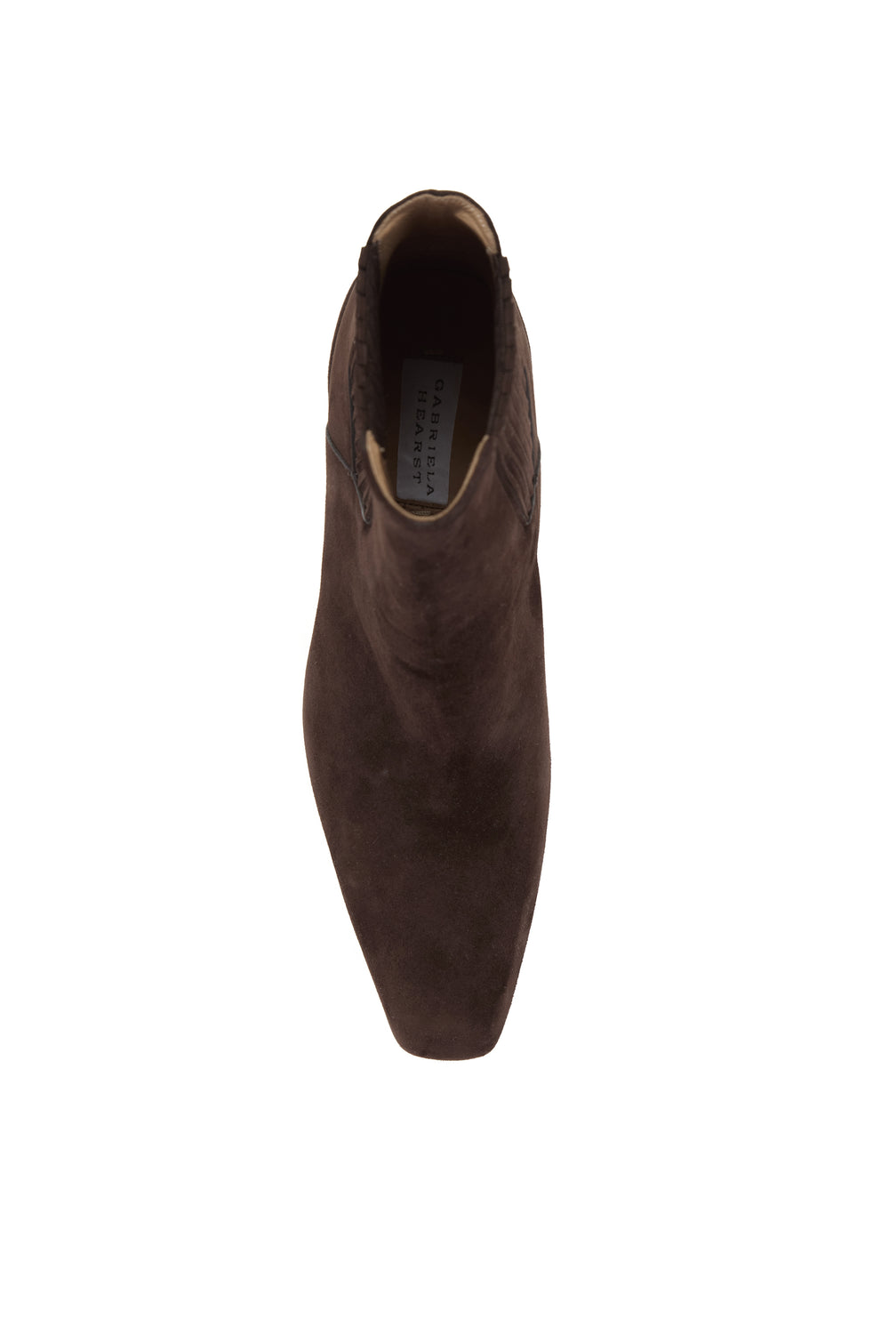 Luke High Heel Ankle Boot in Dark Chocolate Suede