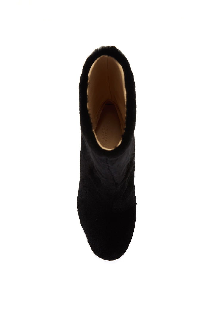 Tina Ankle Boot in Black Shearling