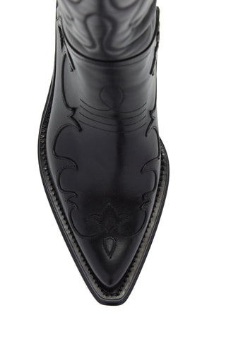 Capitana Cowboy Boot in Black Leather