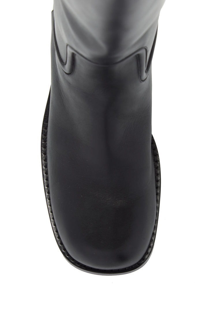 Marion Tall Boot in Black Leather