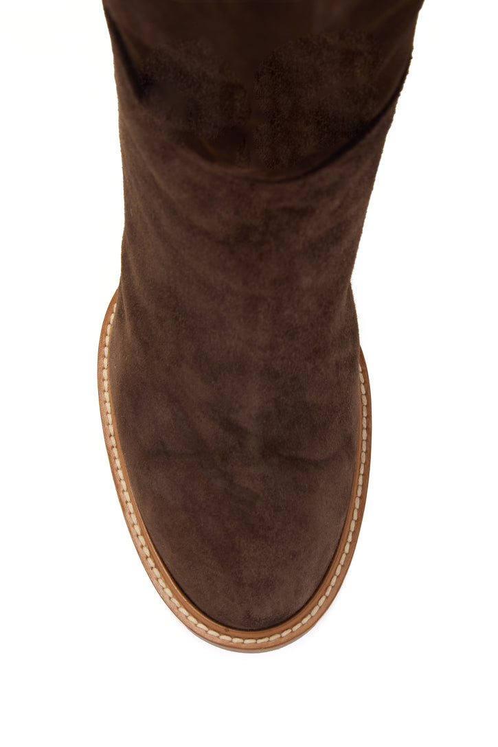 Bocca Knee-high Boot in Dark Chocolate Suede
