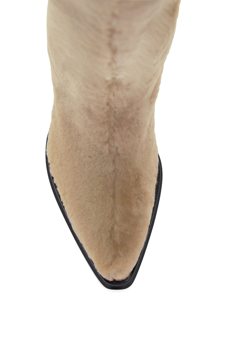 Waite Tall Boot in Champagne Shearling