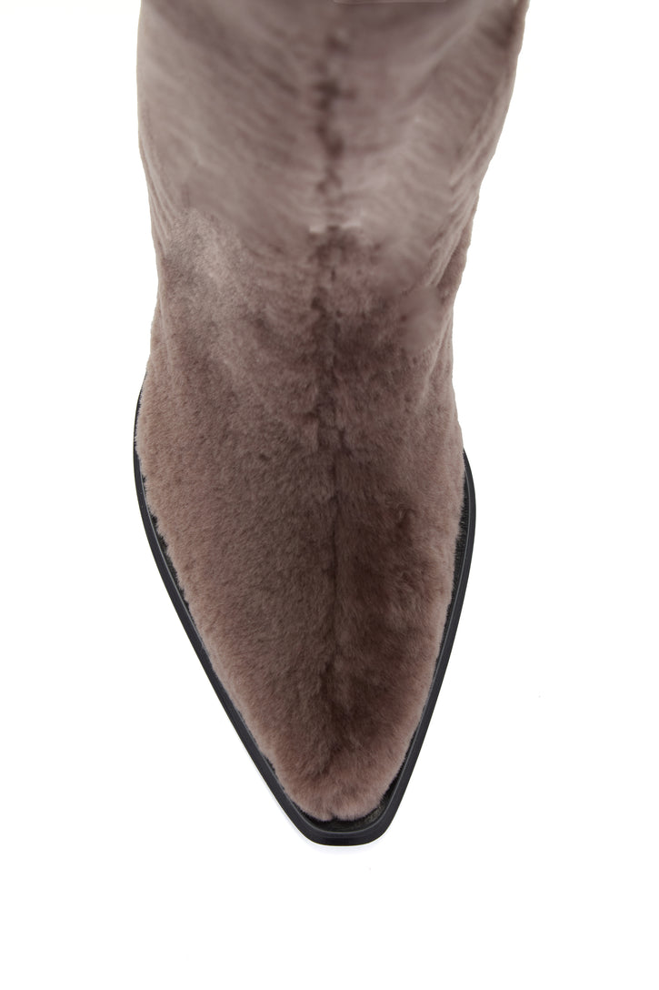 Waite Tall Boot in Mocha Shearling