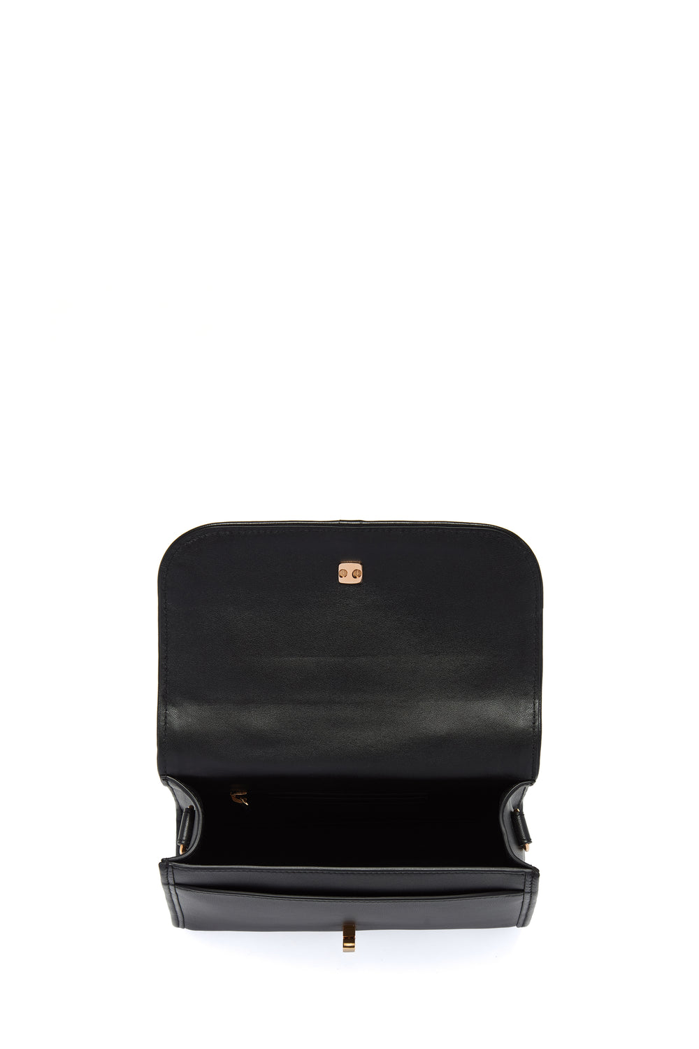 Hand Painted Small Leonora Flap Bag in Black & White Leather