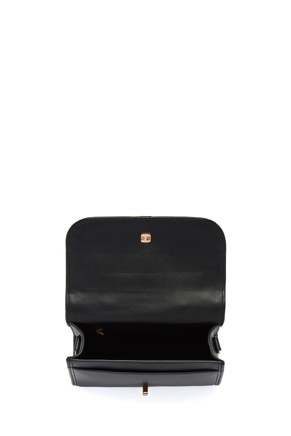 Hand Painted Small Leonora Flap Bag in Black & White Leather