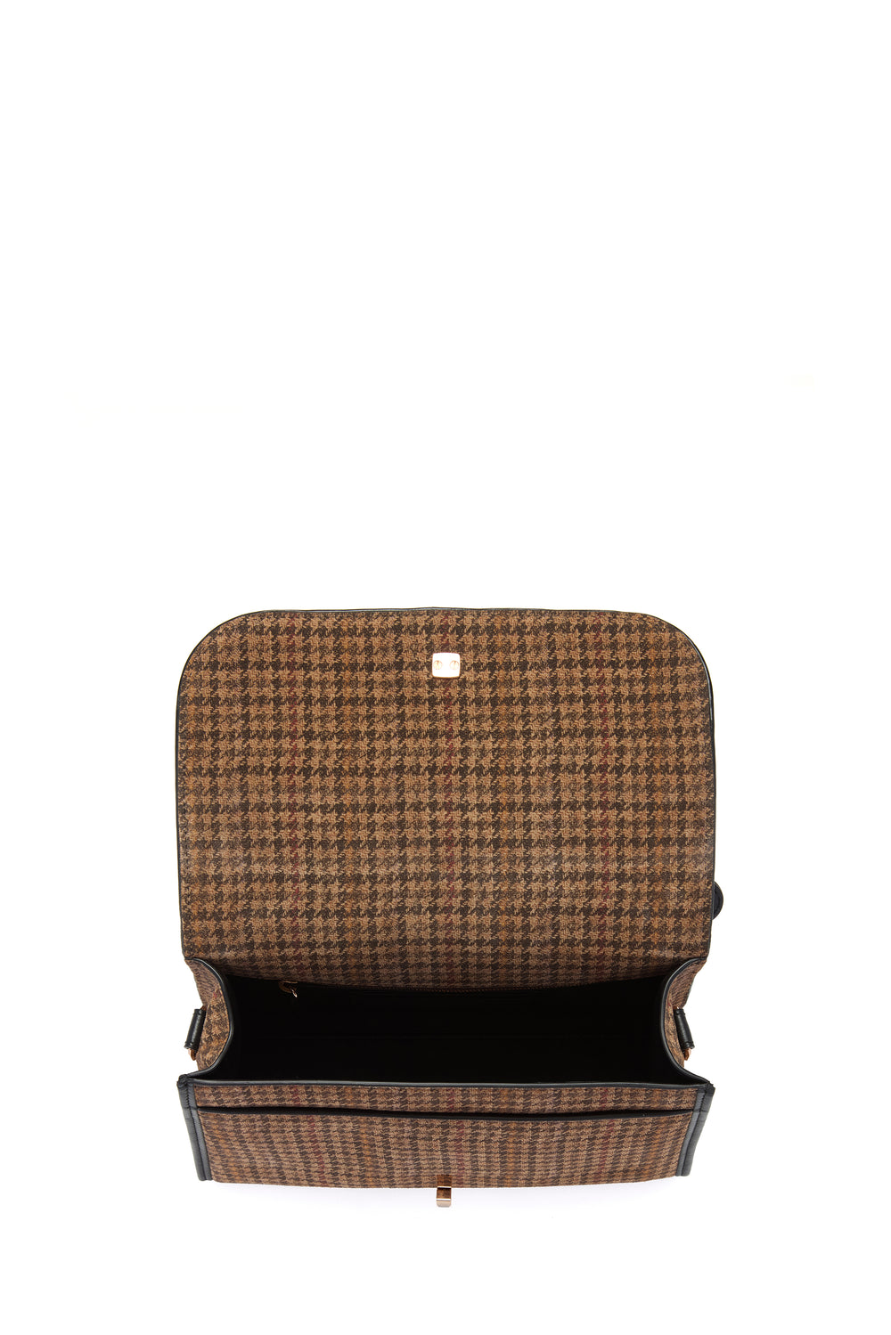 Medium Leonora Bag In Camel Multi Leather Houndstooth