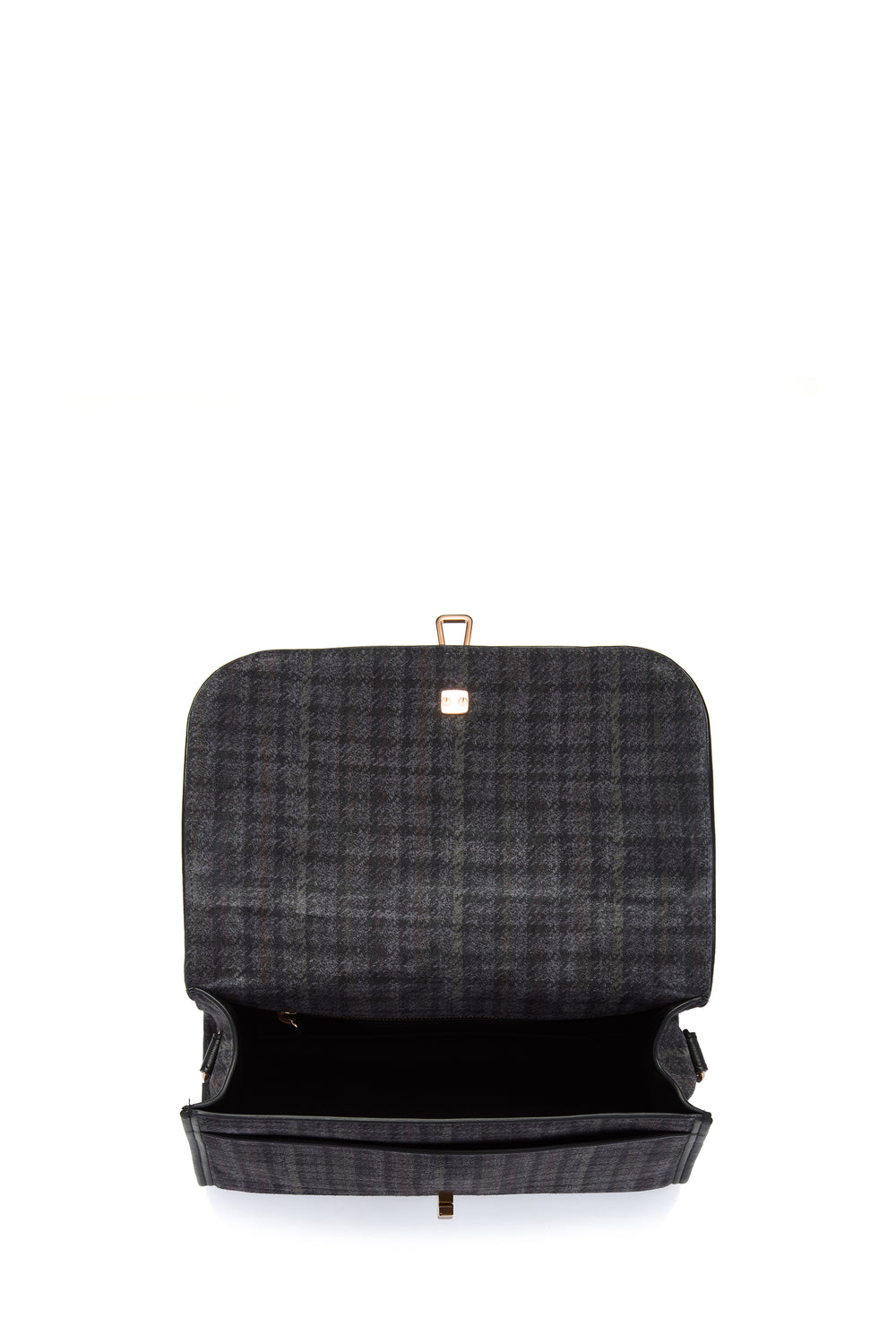 Medium Leonora Bag In Charcoal Multi Leather Houndstooth