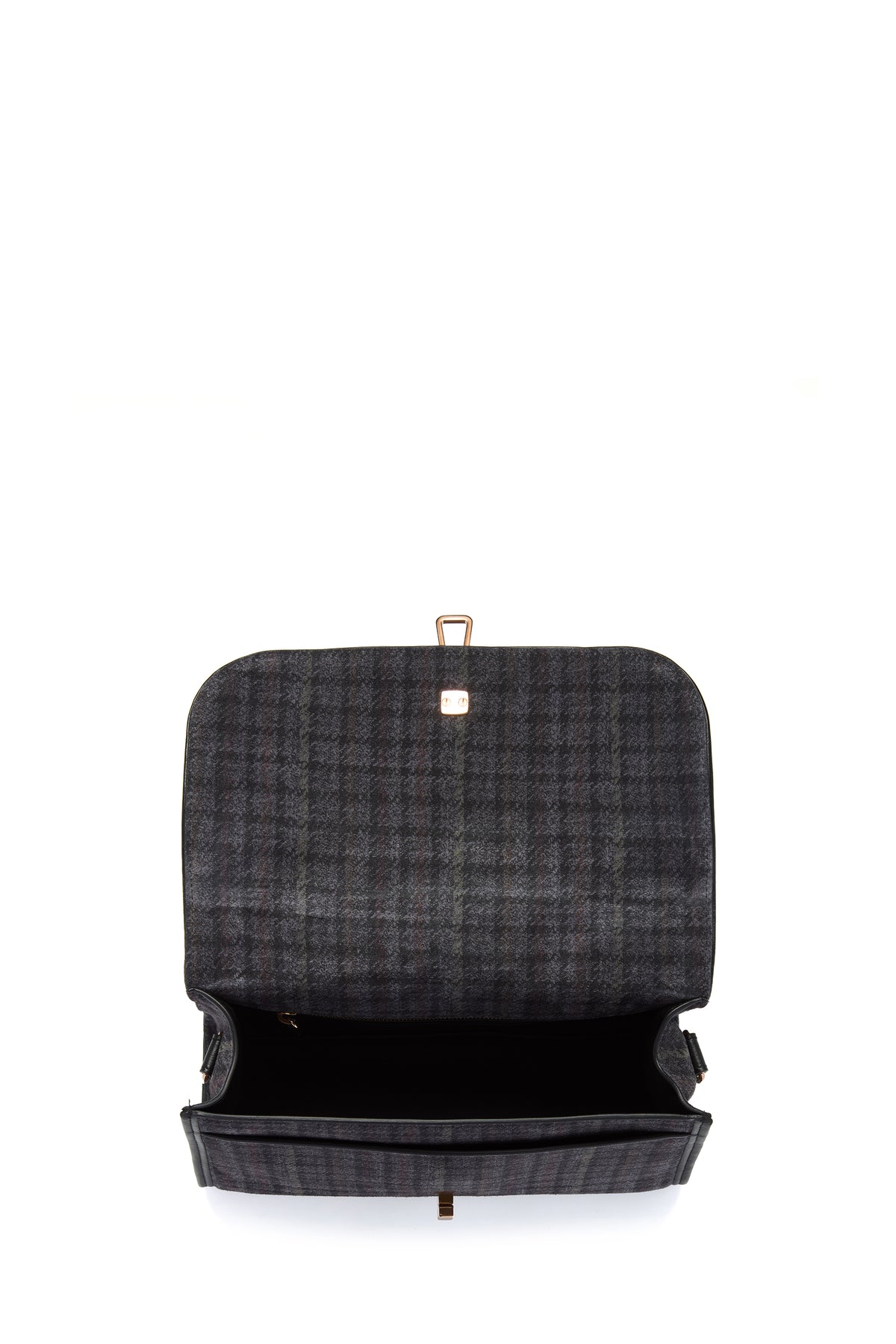 Medium Leonora Bag In Charcoal Multi Leather Houndstooth
