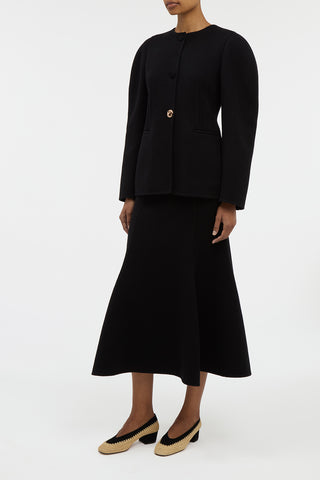 Daelan Jacket in Black Double-face Recycled Cashmere