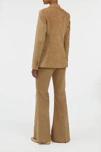 Ianthe Flare Pant in Camel Sea Island Cotton Corduroy