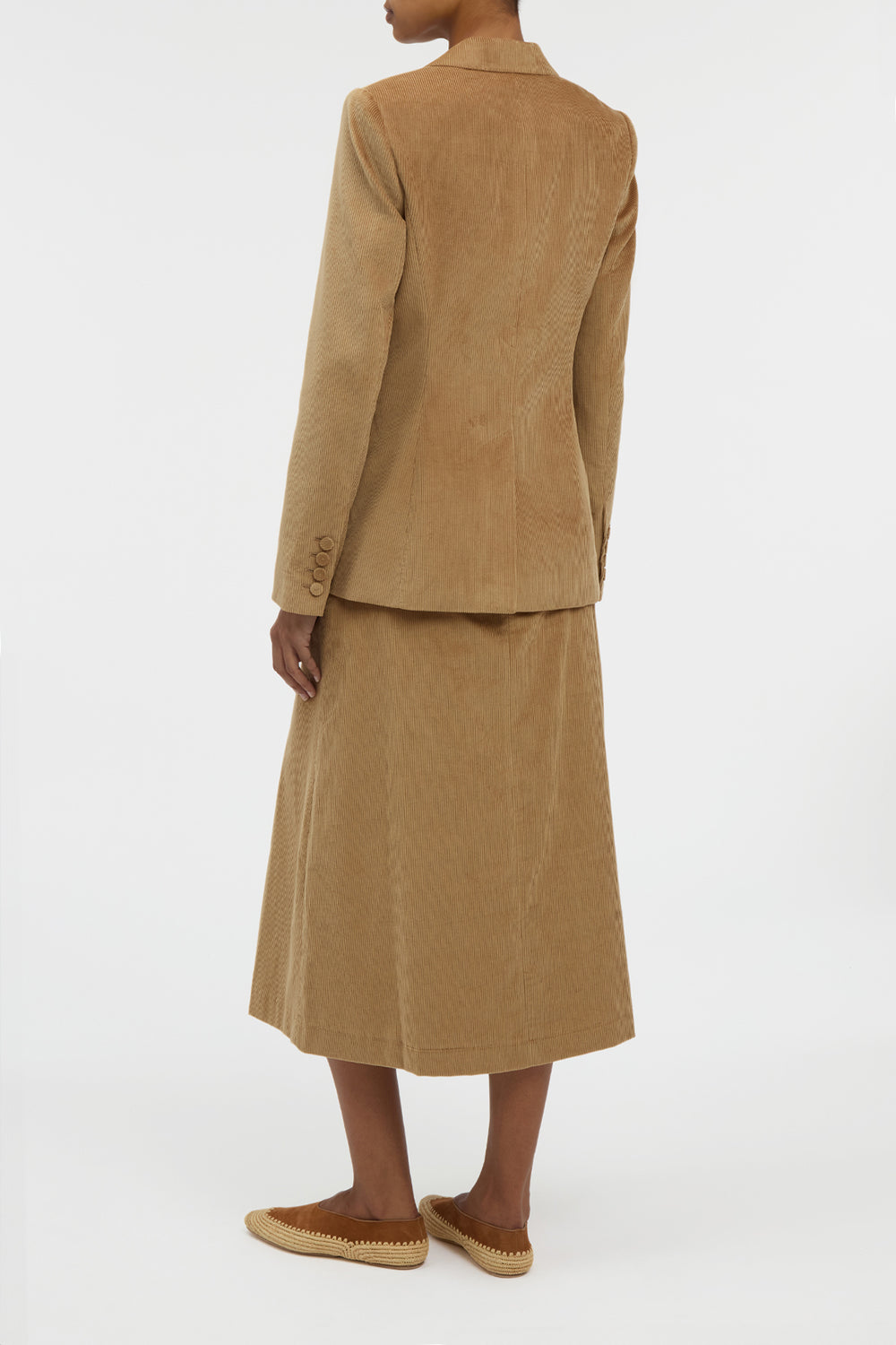 Louisa Blazer in Camel Sea island Cotton Corduroy