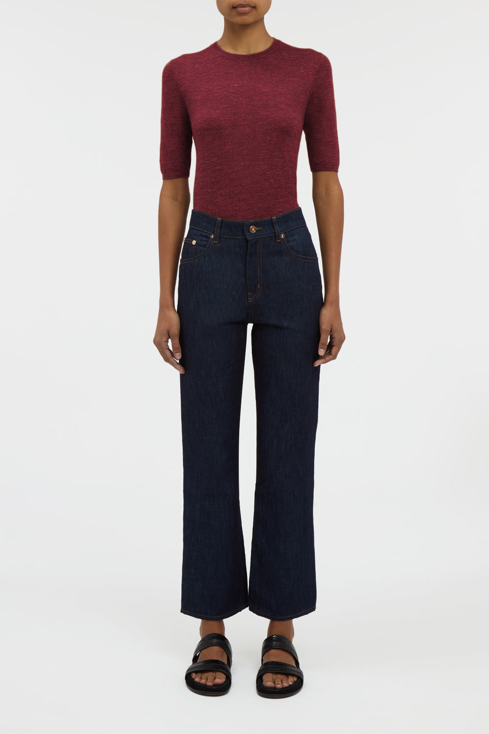 Elara Cropped Jean in Recycled Cotton Denim