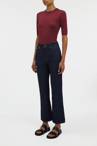 Elara Cropped Jean in Recycled Cotton Denim