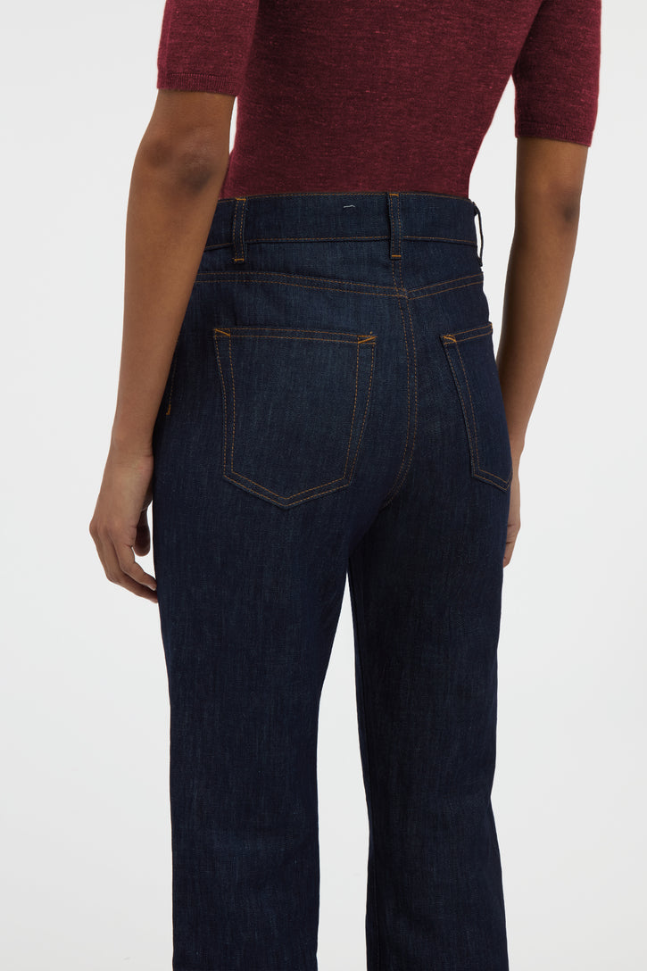 Elara Cropped Jean in Recycled Cotton Denim