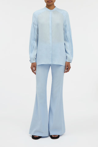 Laetitia Blouse in Light Blue Aloe Linen