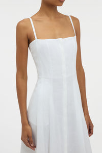 Magritte Dress in White Aloe Linen
