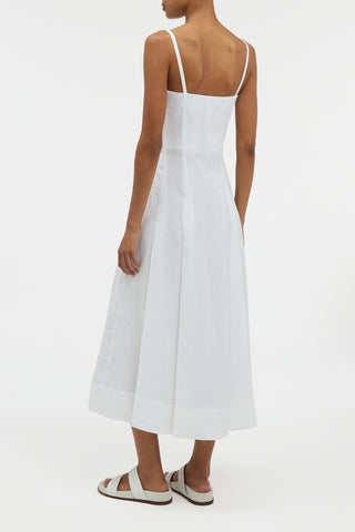 Magritte Dress in White Aloe Linen