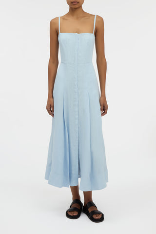 Magritte Dress in Light Blue Aloe Linen