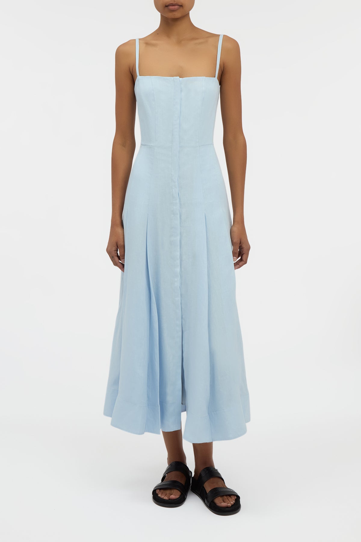 Magritte Dress in Light Blue Aloe Linen