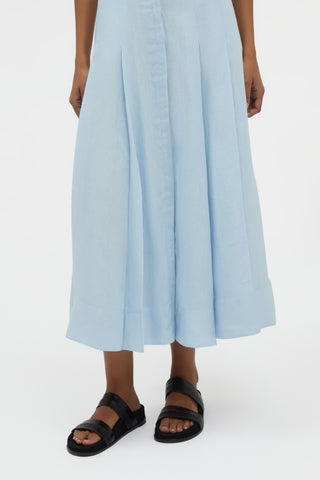 Magritte Dress in Light Blue Aloe Linen