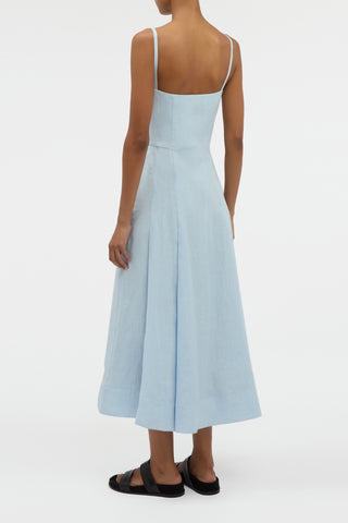 Magritte Dress in Light Blue Aloe Linen